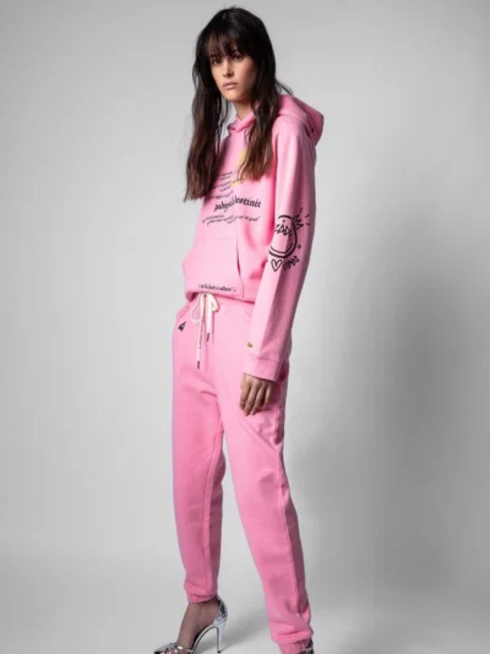 Zadig & Voltaire Happy Graphic Hoodie & Jogger Pants - Small